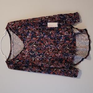 New! Willow Drive Paisley Printed Top, High- Low